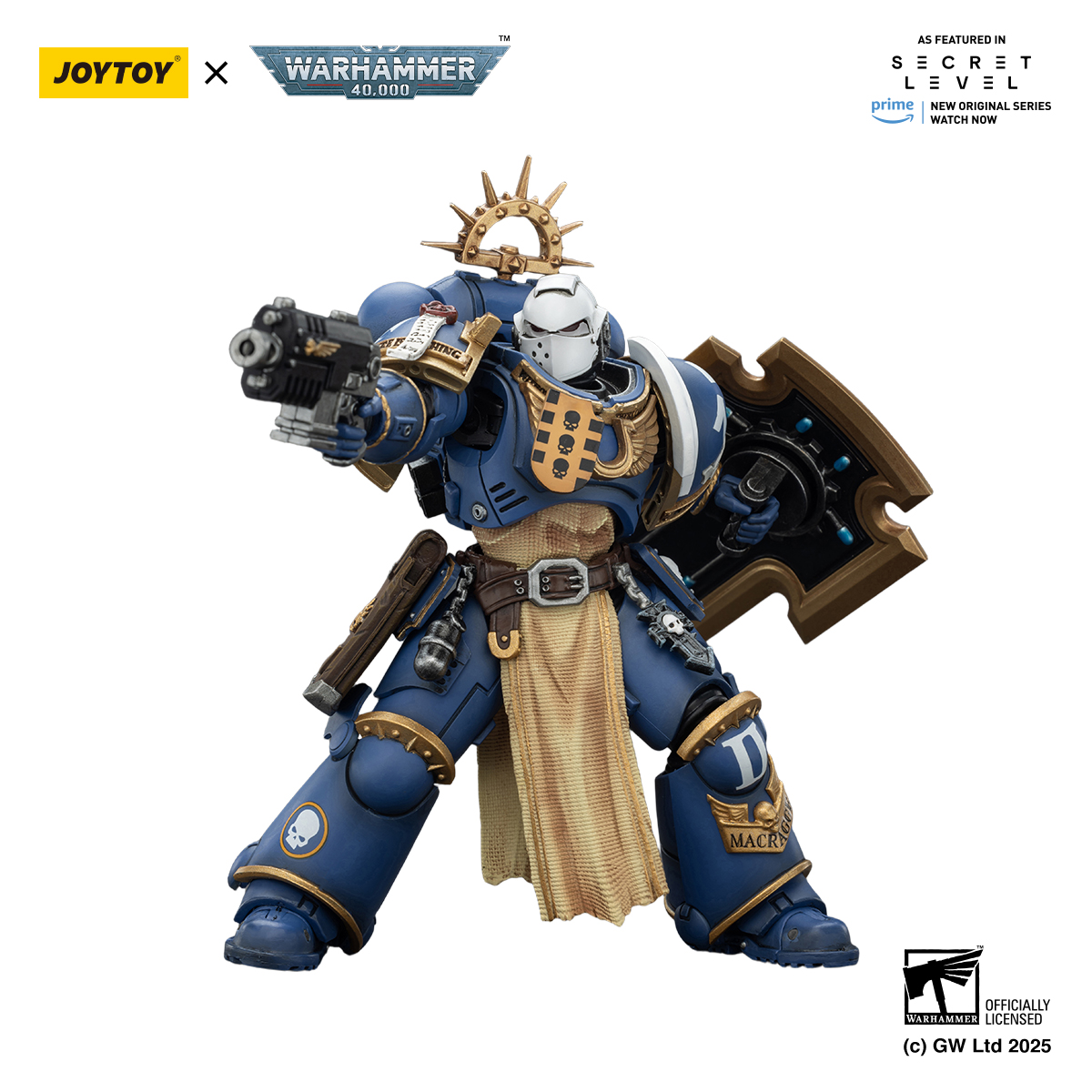 Ultramarines Levantus with Power Sword, Stormshield and Bolt Pistol - view 15